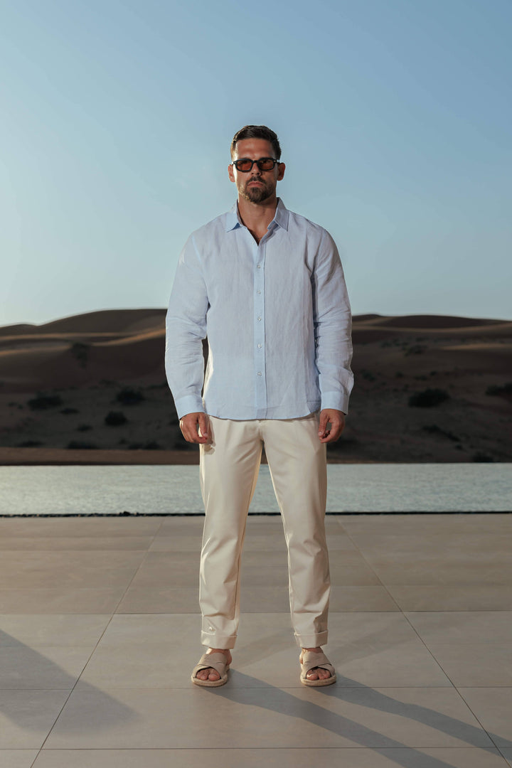 Colton | Men's Long Sleeve Linen Shirt