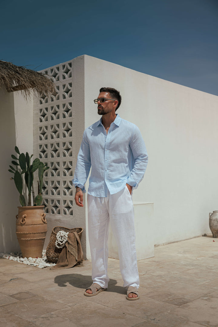 Colton | Men's Long Sleeve Linen Shirt