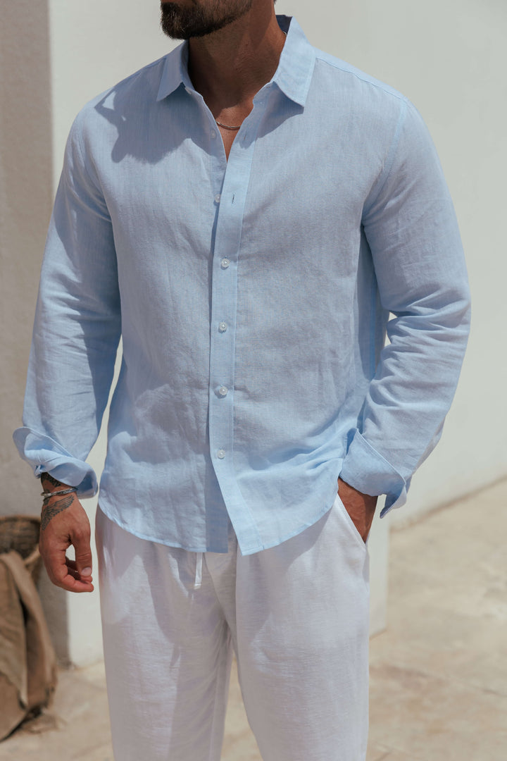 Colton | Men's Long Sleeve Linen Shirt
