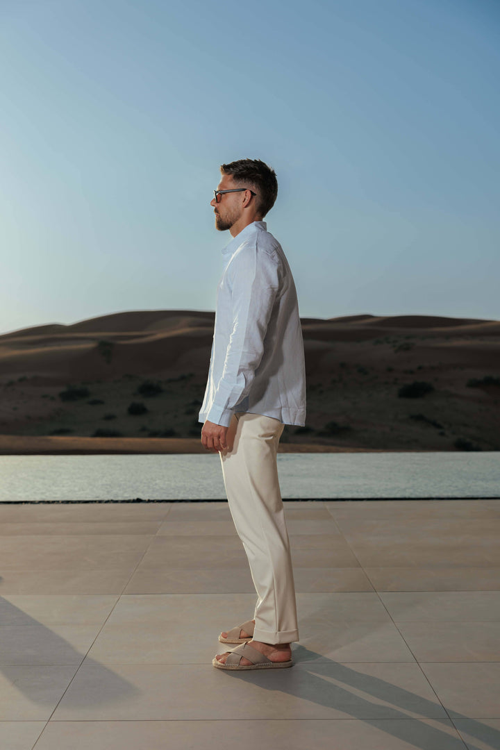 Colton | Men's Long Sleeve Linen Shirt