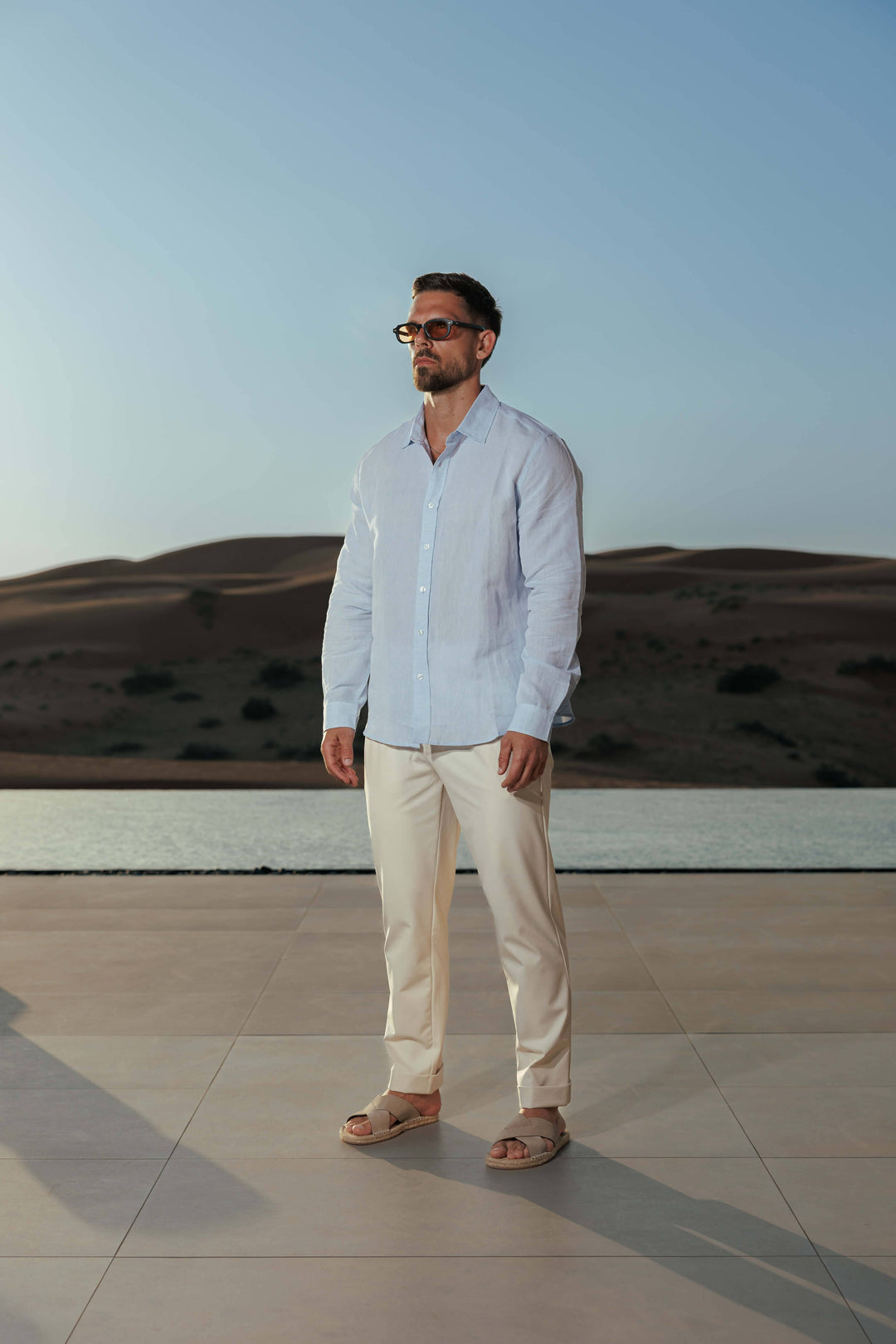 Colton | Men's Long Sleeve Linen Shirt