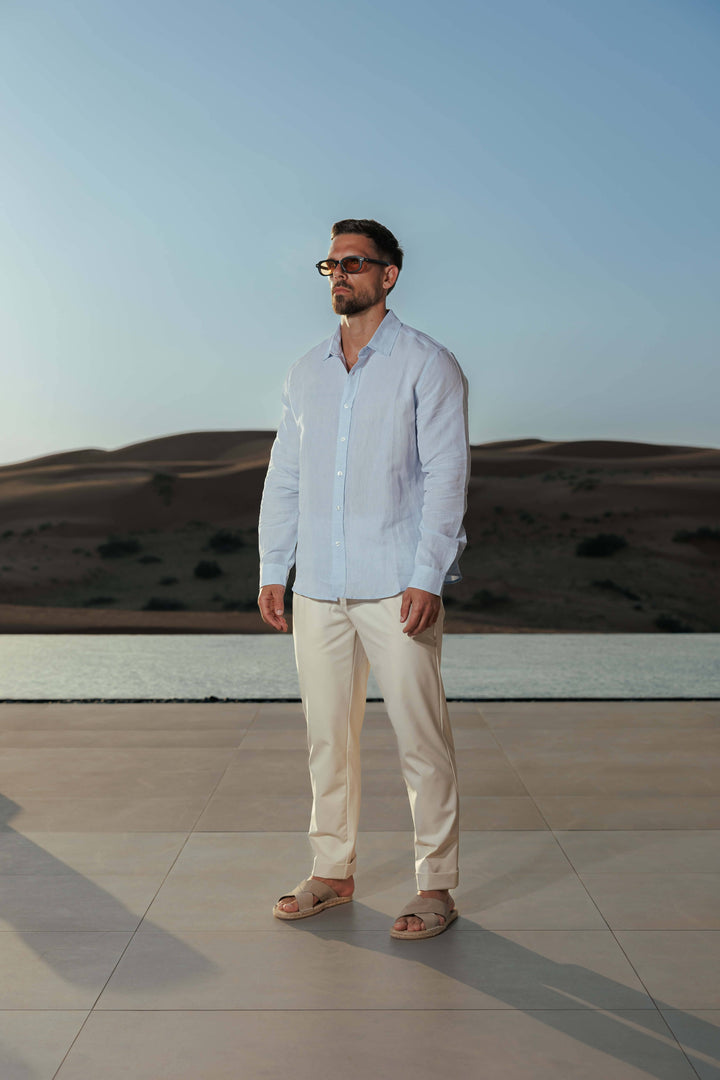 Colton | Men's Long Sleeve Linen Shirt
