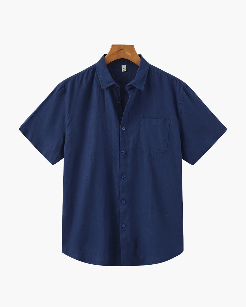 Asher | Men's Short Sleeve Linen Shirt