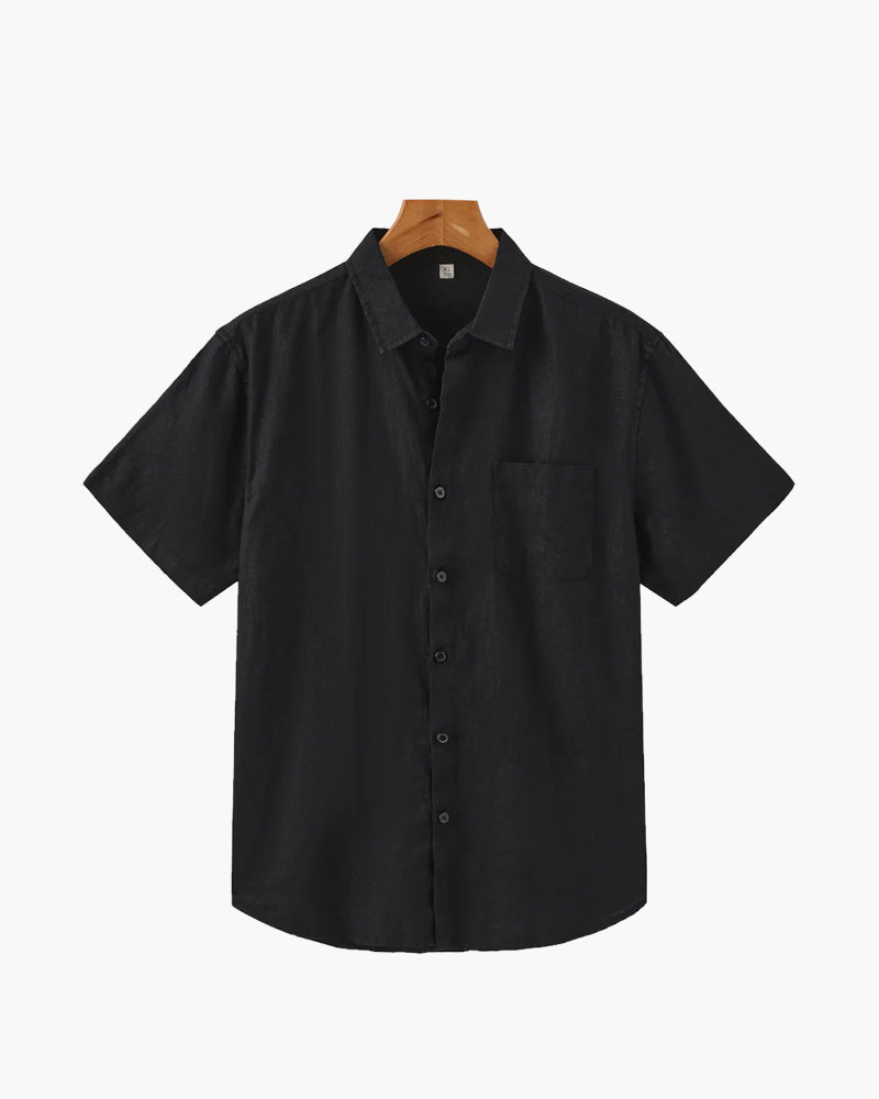 Asher | Men's Short Sleeve Linen Shirt