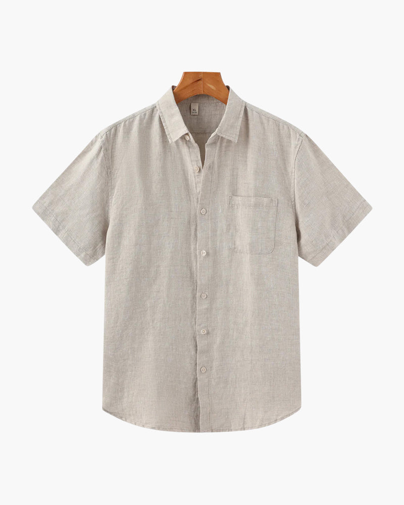 Asher | Men's Short Sleeve Linen Shirt