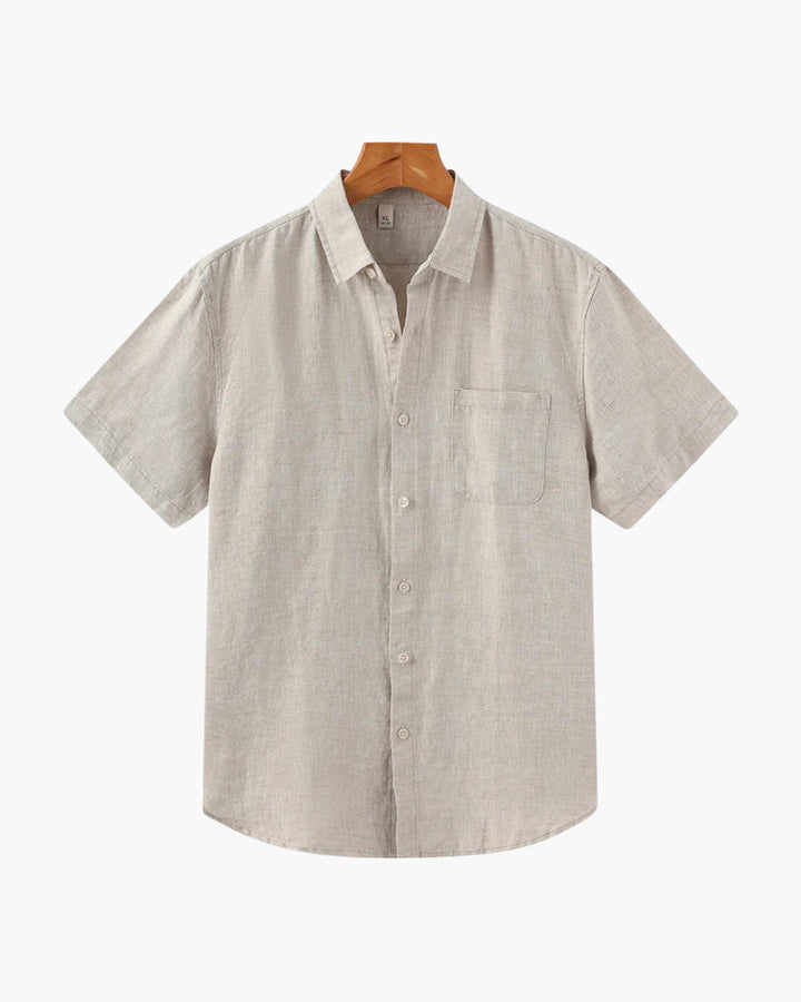 Asher | Men's Short Sleeve Linen Shirt