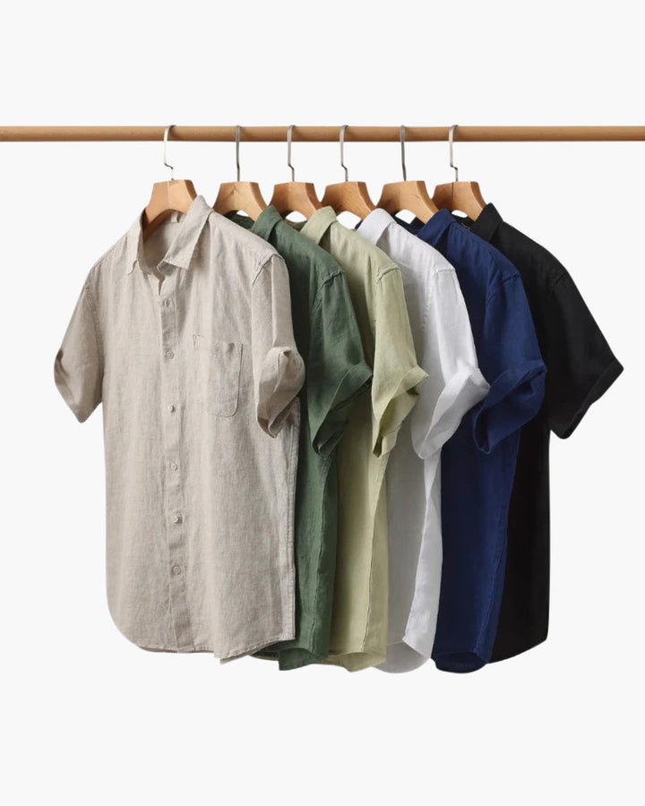 Asher | Men's Short Sleeve Linen Shirt