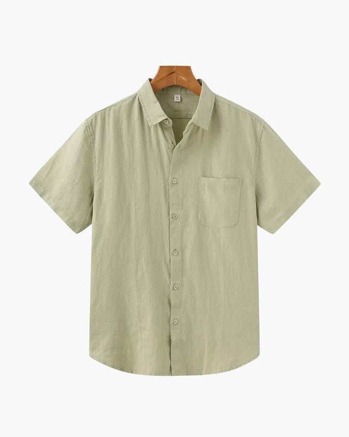 Asher | Men's Short Sleeve Linen Shirt