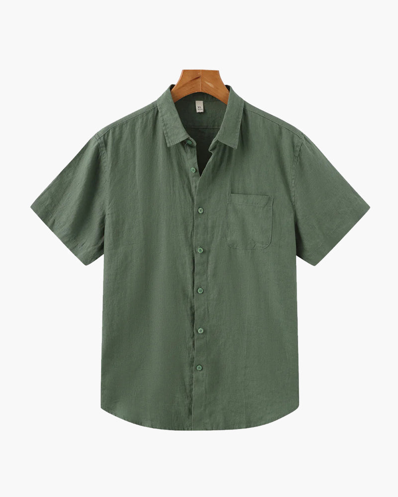 Asher | Men's Short Sleeve Linen Shirt