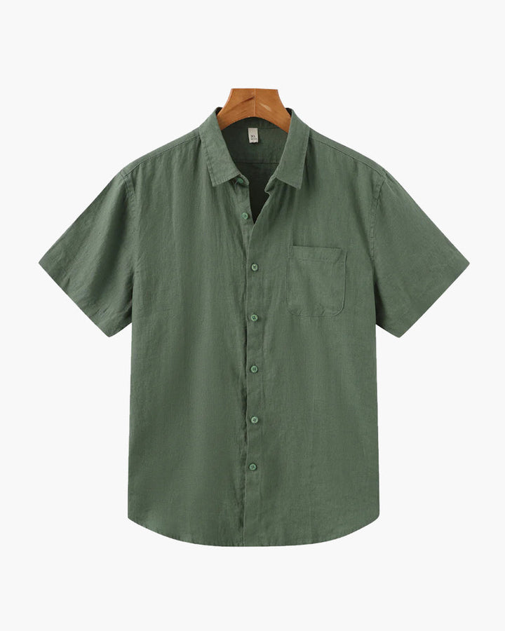 Asher | Men's Short Sleeve Linen Shirt