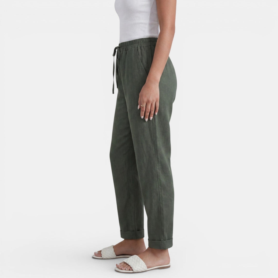 Cecily | High-Waisted Linen Pants