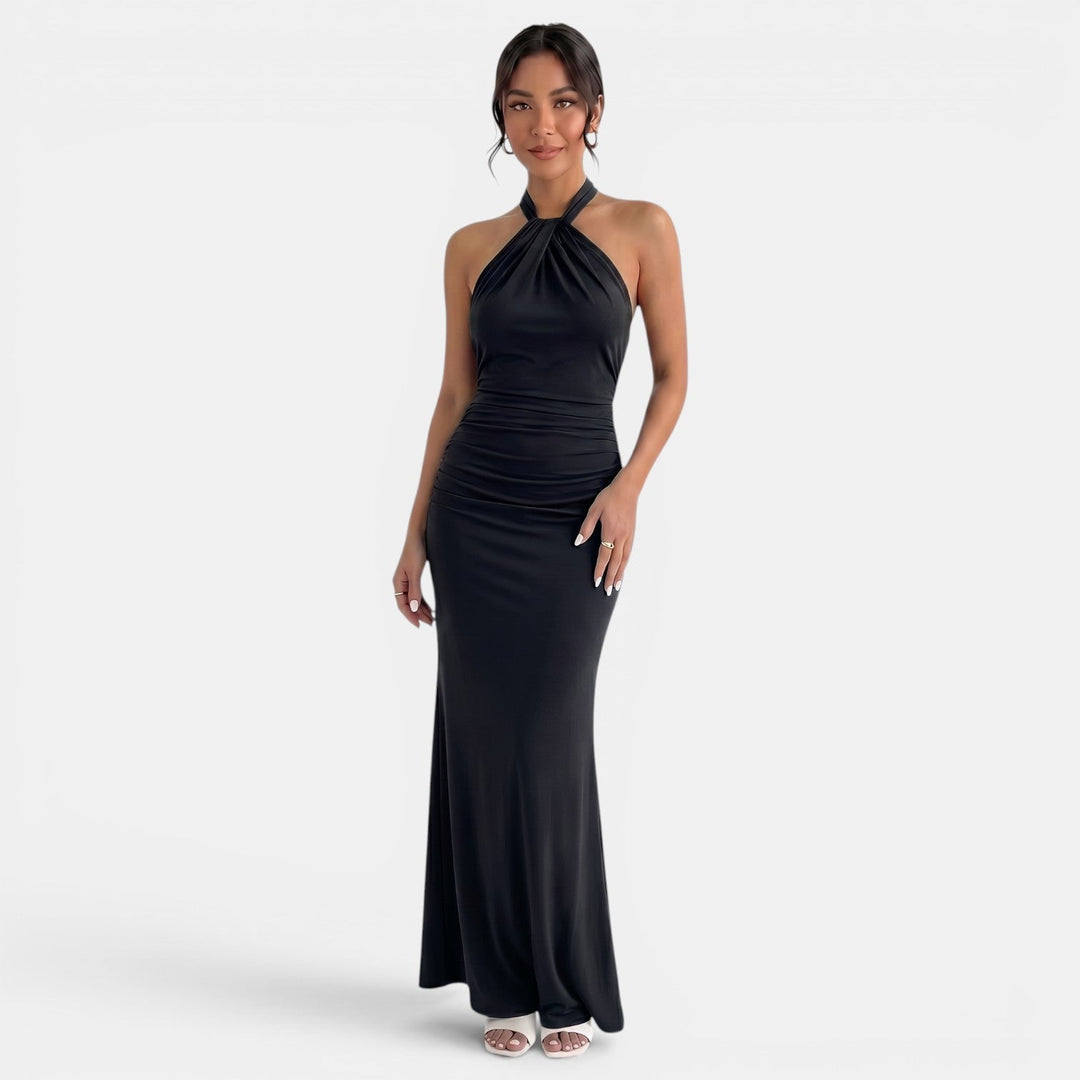 Quinlan | Elegant Halter Maxi Dress