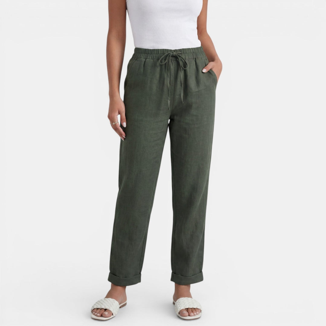Cecily | High-Waisted Linen Pants