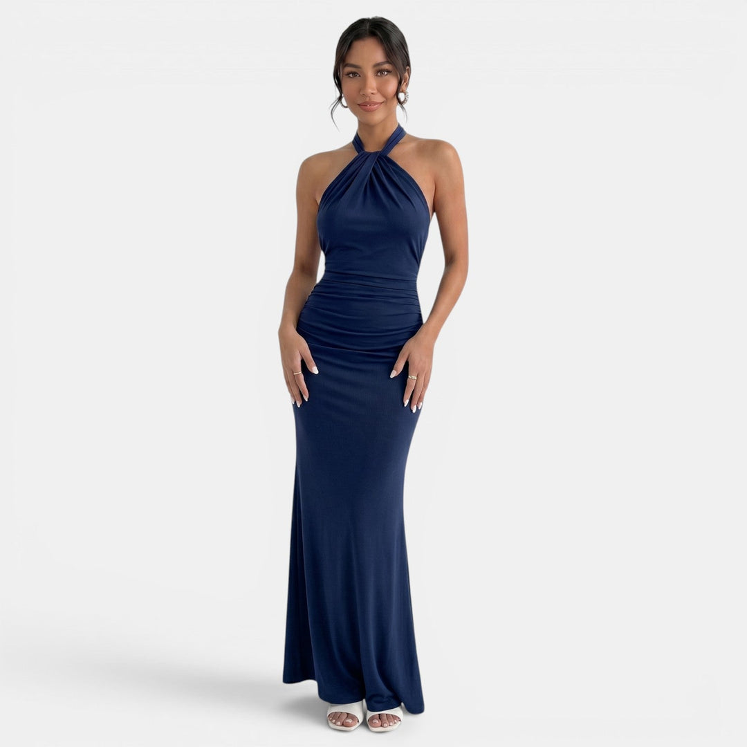 Quinlan | Elegant Halter Maxi Dress