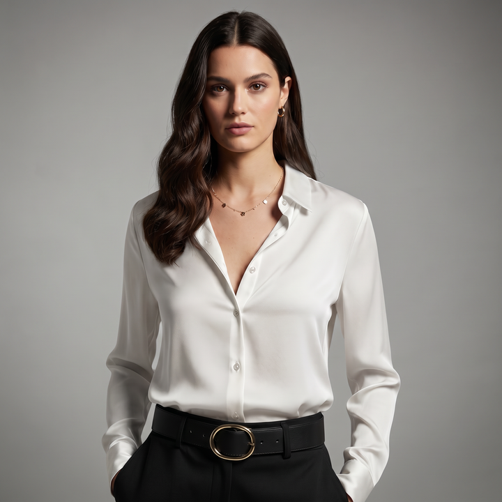 Thalia | Loose-fitting Shirt with Lapel and Buttons,