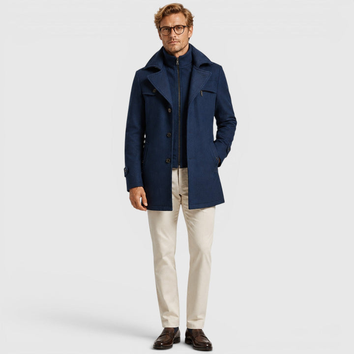Preston | Men's Wool Blend Stand Collar Coat