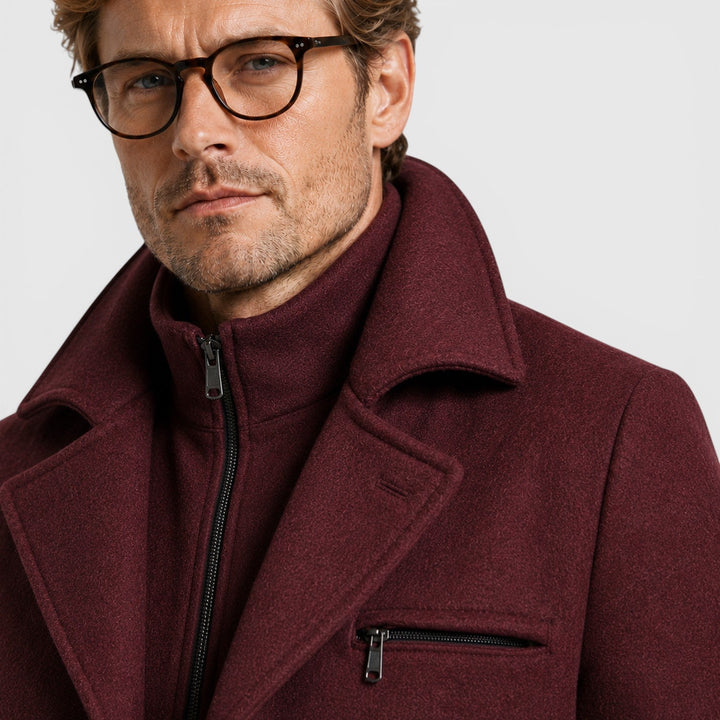 Preston | Men's Wool Blend Stand Collar Coat