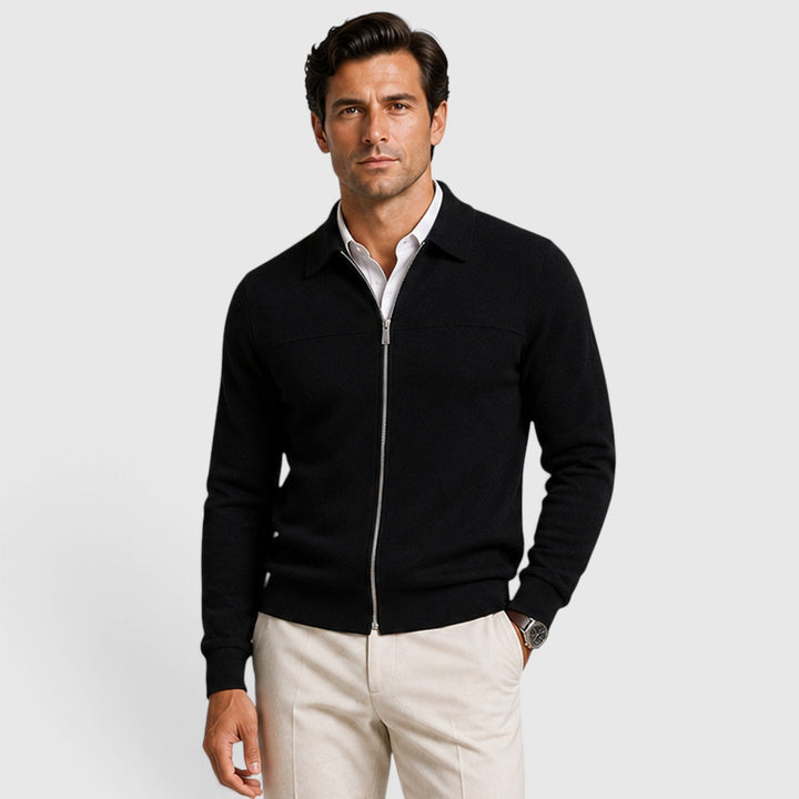 Travis | Men's Full Zip Knit Sweater