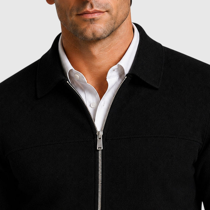 Travis | Men's Full Zip Knit Sweater