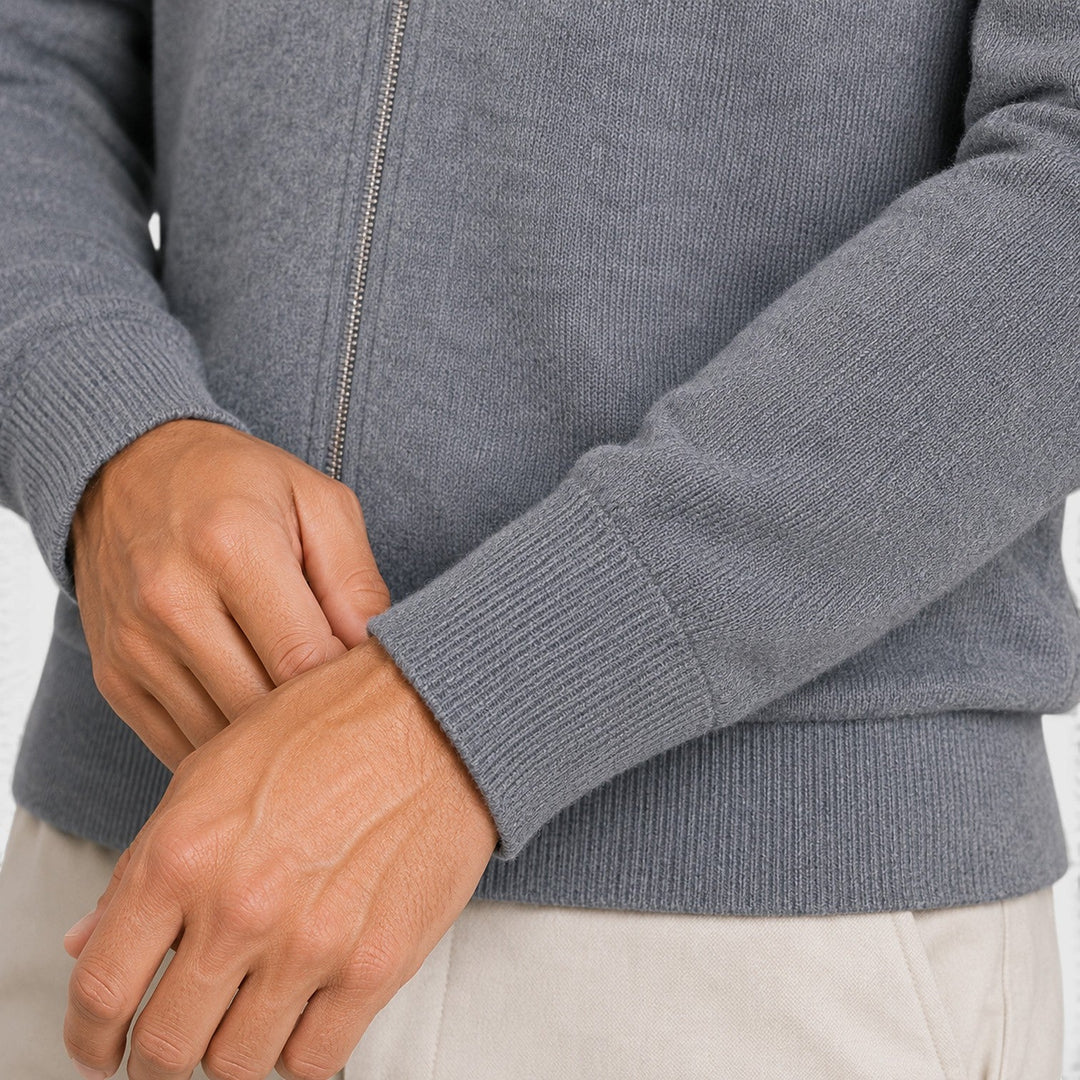 Travis | Men's Full Zip Knit Sweater