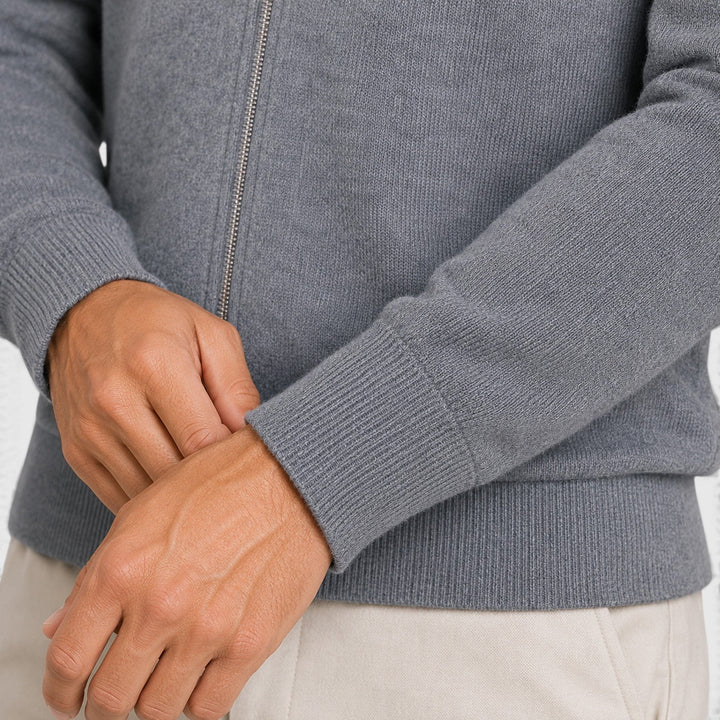 Travis | Men's Full Zip Knit Sweater