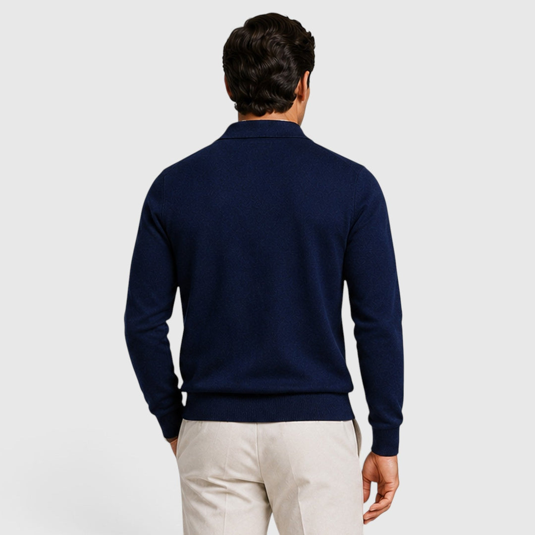 Travis | Men's Full Zip Knit Sweater
