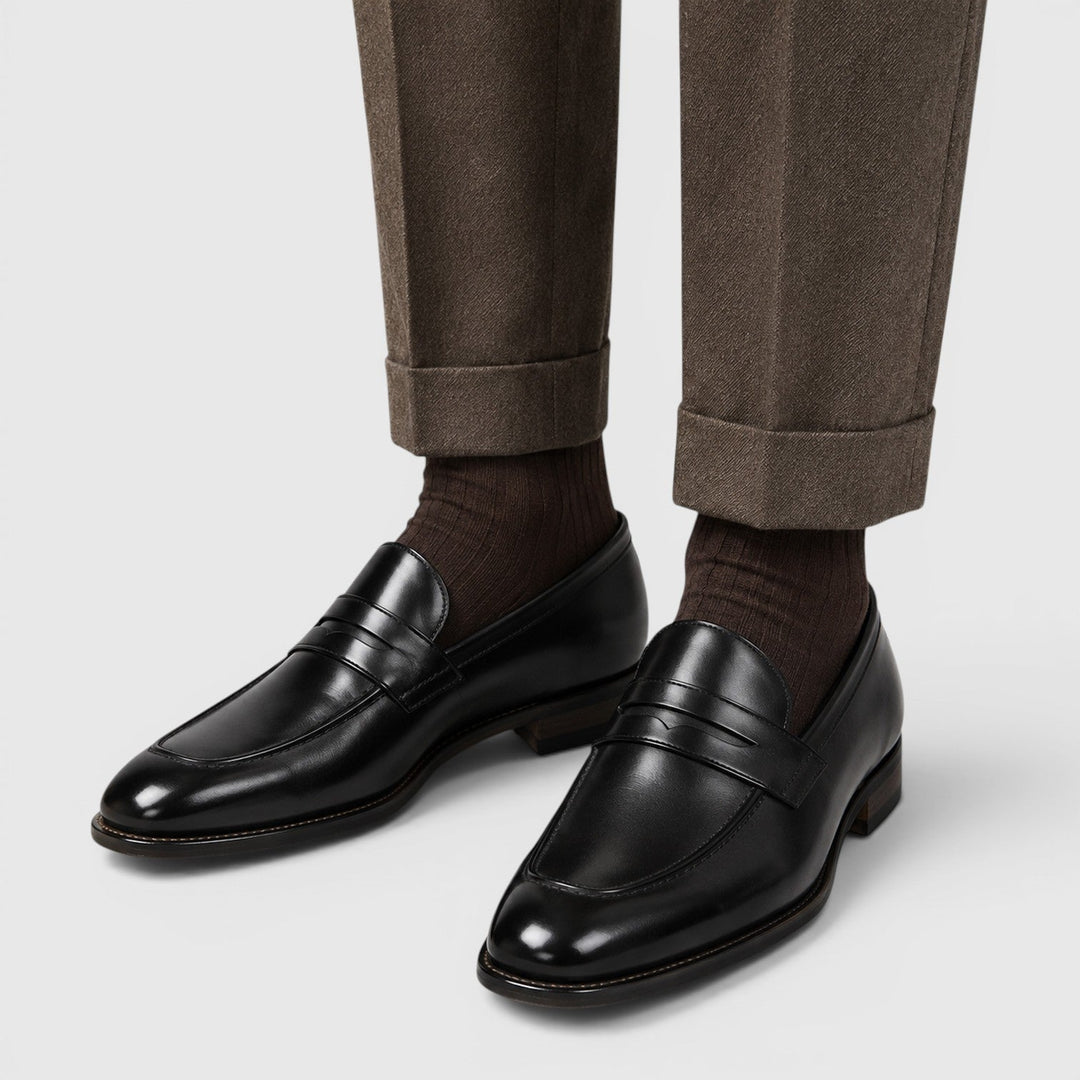 Bennett | Men's Leather Square Toe Loafers