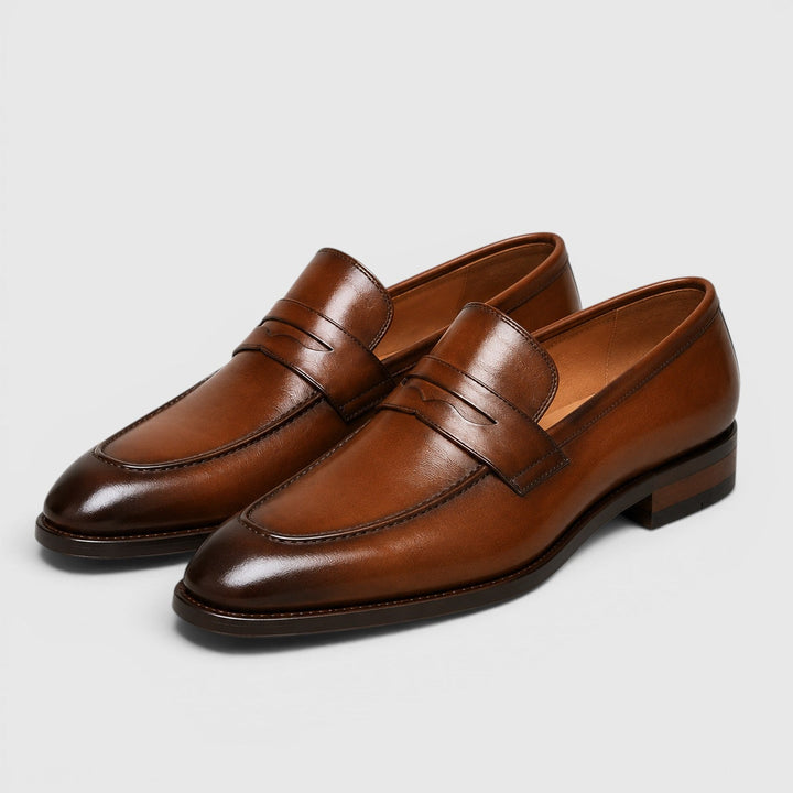 Bennett | Men's Leather Square Toe Loafers
