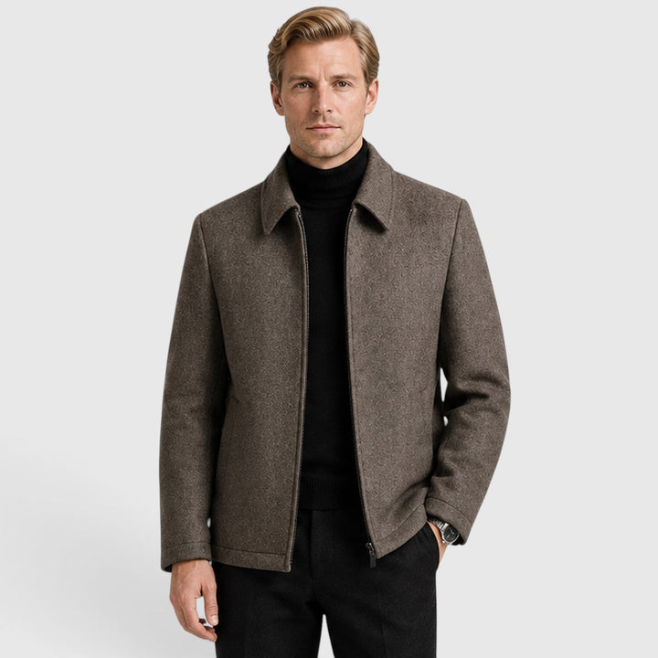 Brooks | Men's Wool Blend Zip Up Jacket