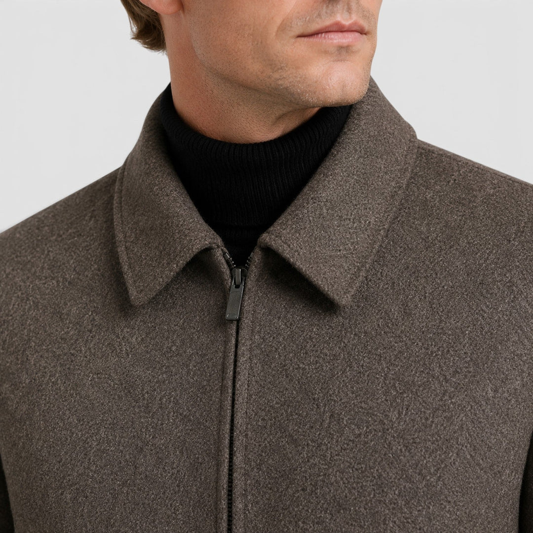 Brooks | Men's Wool Blend Zip Up Jacket