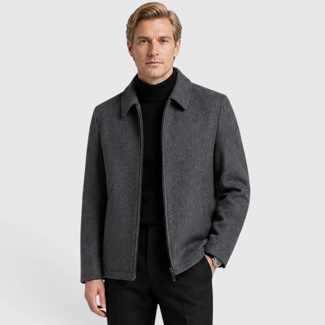 Brooks | Men's Wool Blend Zip Up Jacket