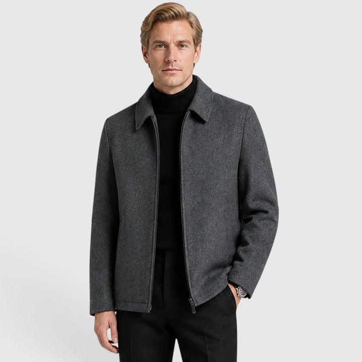 Brooks | Men's Wool Blend Zip Up Jacket