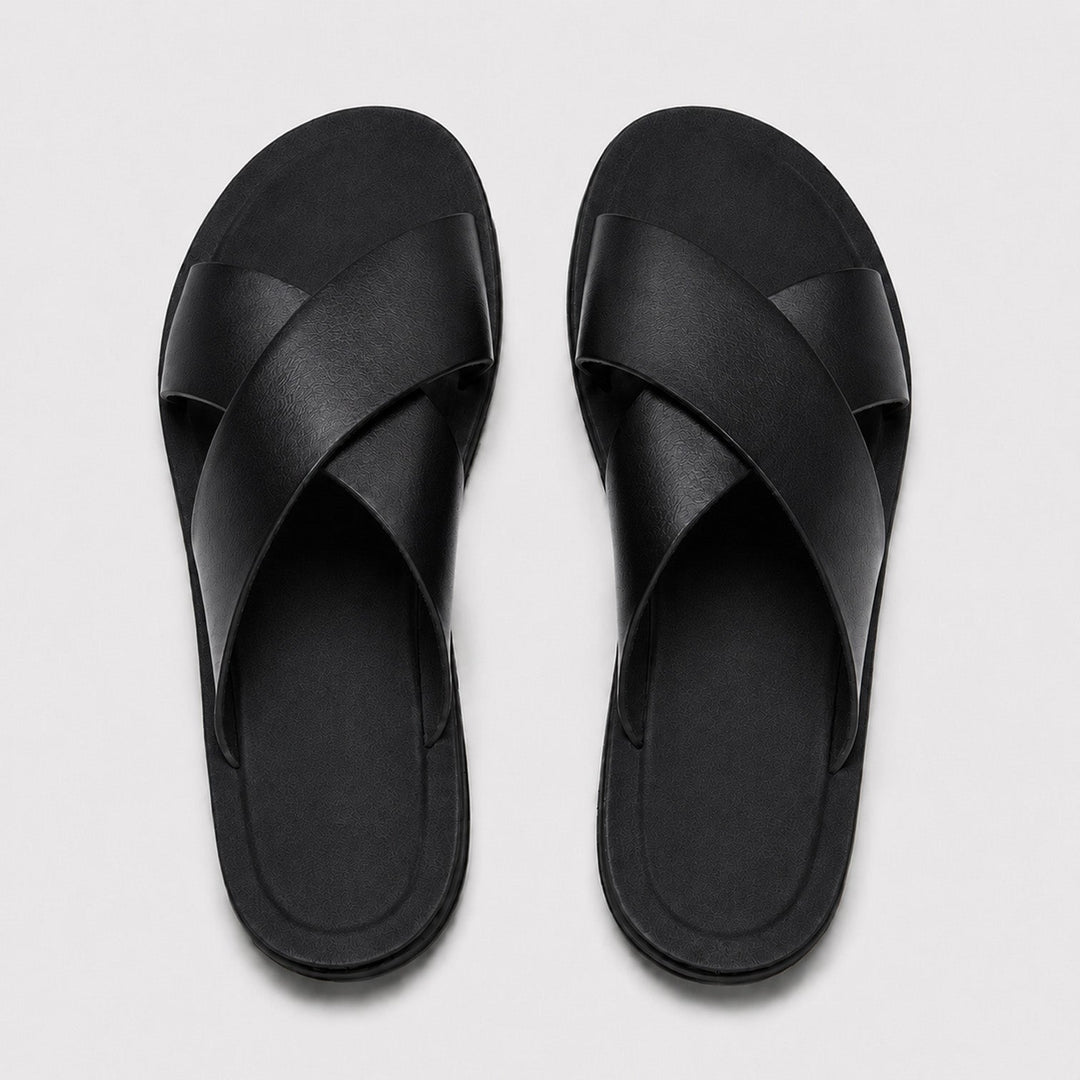 Noah | Cross Strap Slide Sandals