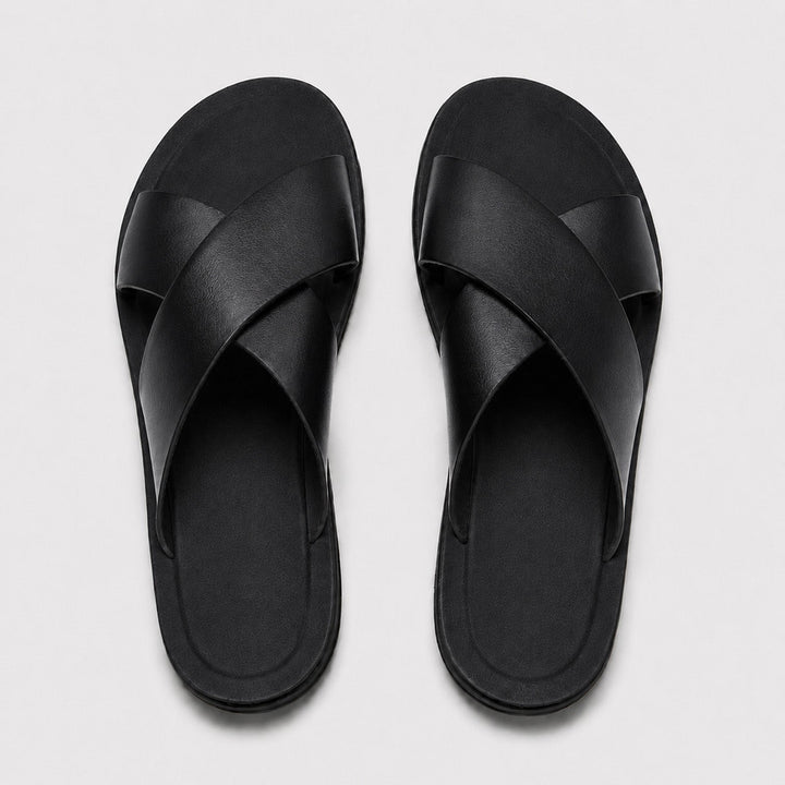 Noah | Cross Strap Slide Sandals
