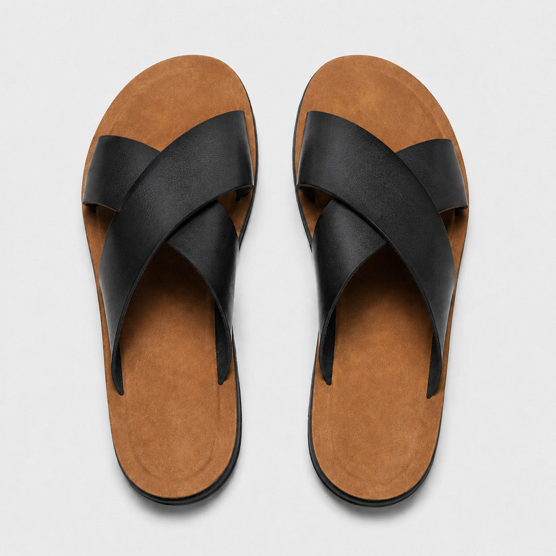 Noah | Cross Strap Slide Sandals