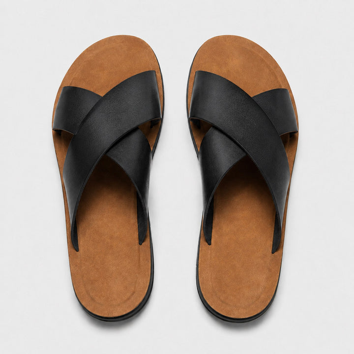Noah | Cross Strap Slide Sandals