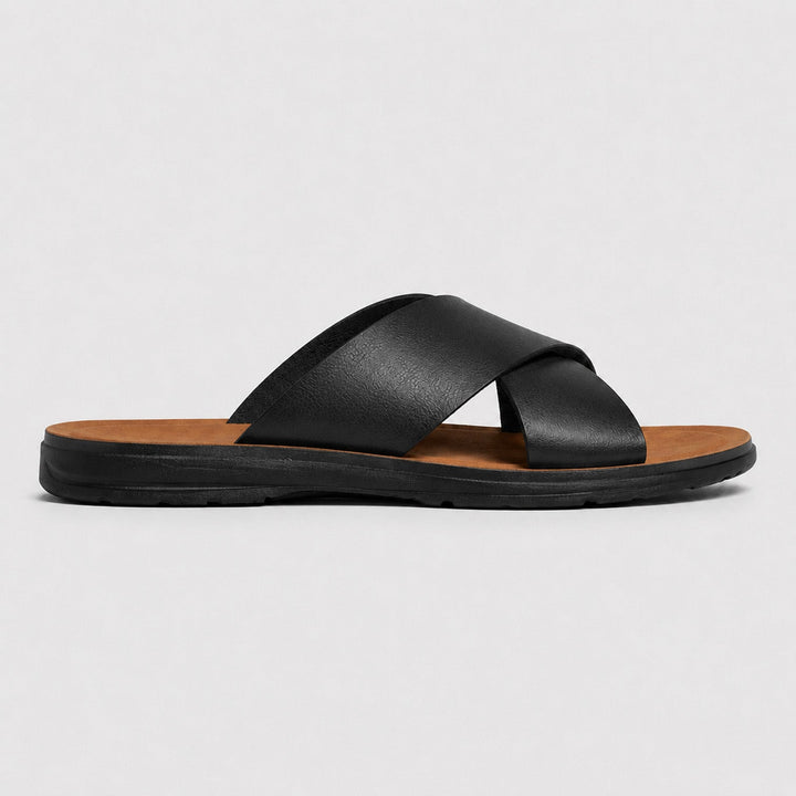 Noah | Cross Strap Slide Sandals
