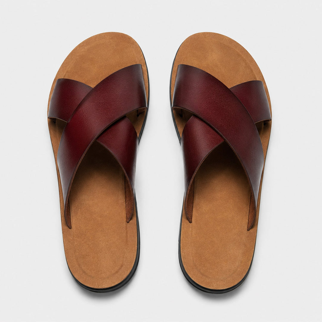 Noah | Cross Strap Slide Sandals