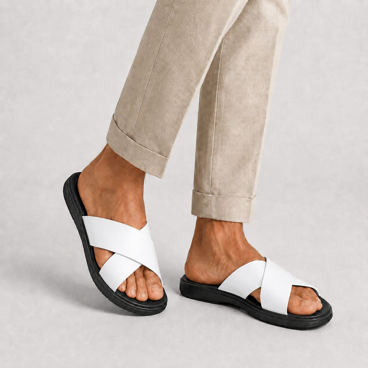 Noah | Cross Strap Slide Sandals