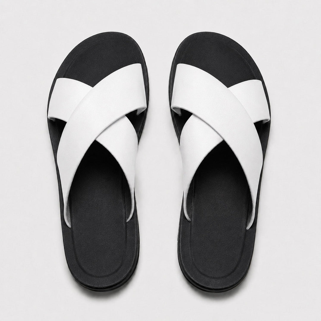 Noah | Cross Strap Slide Sandals