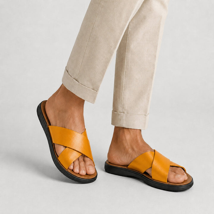 Noah | Cross Strap Slide Sandals