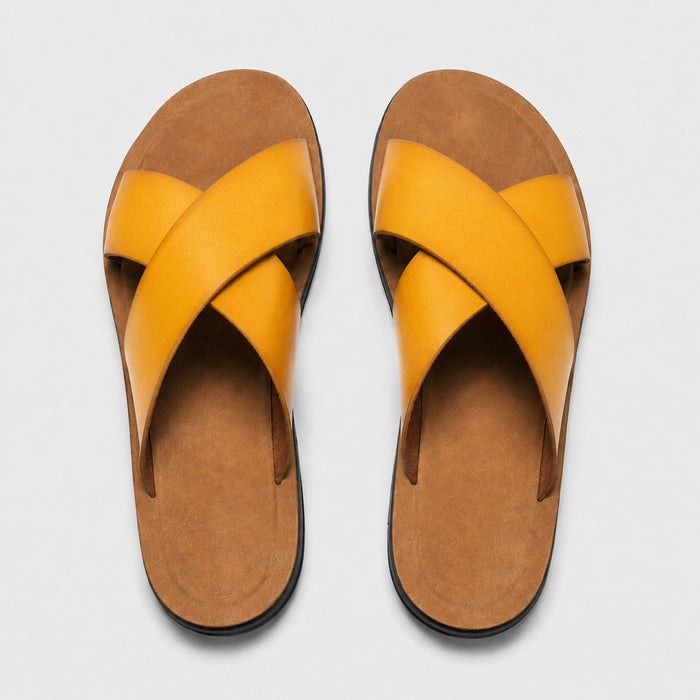 Noah | Cross Strap Slide Sandals