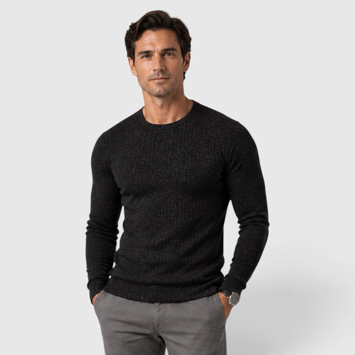 Bryce | Men's Rib Knit Crew Neck Sweater