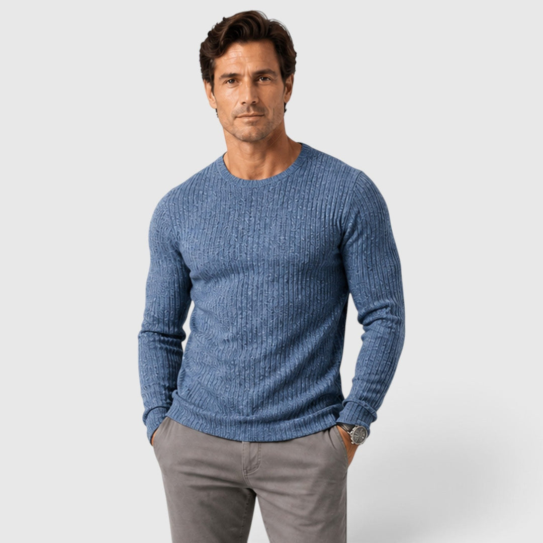 Bryce | Men's Rib Knit Crew Neck Sweater