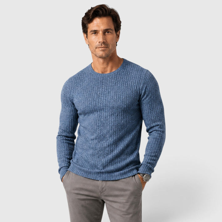 Bryce | Men's Rib Knit Crew Neck Sweater