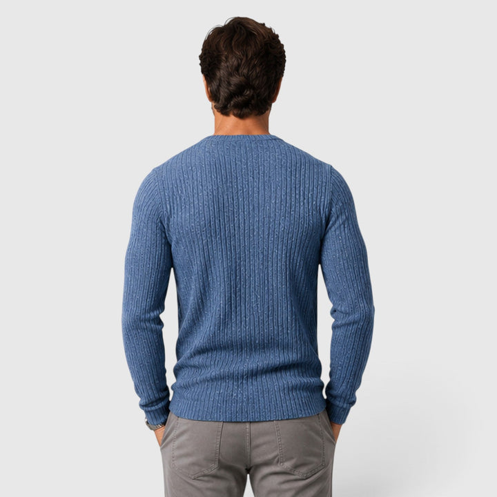 Bryce | Men's Rib Knit Crew Neck Sweater
