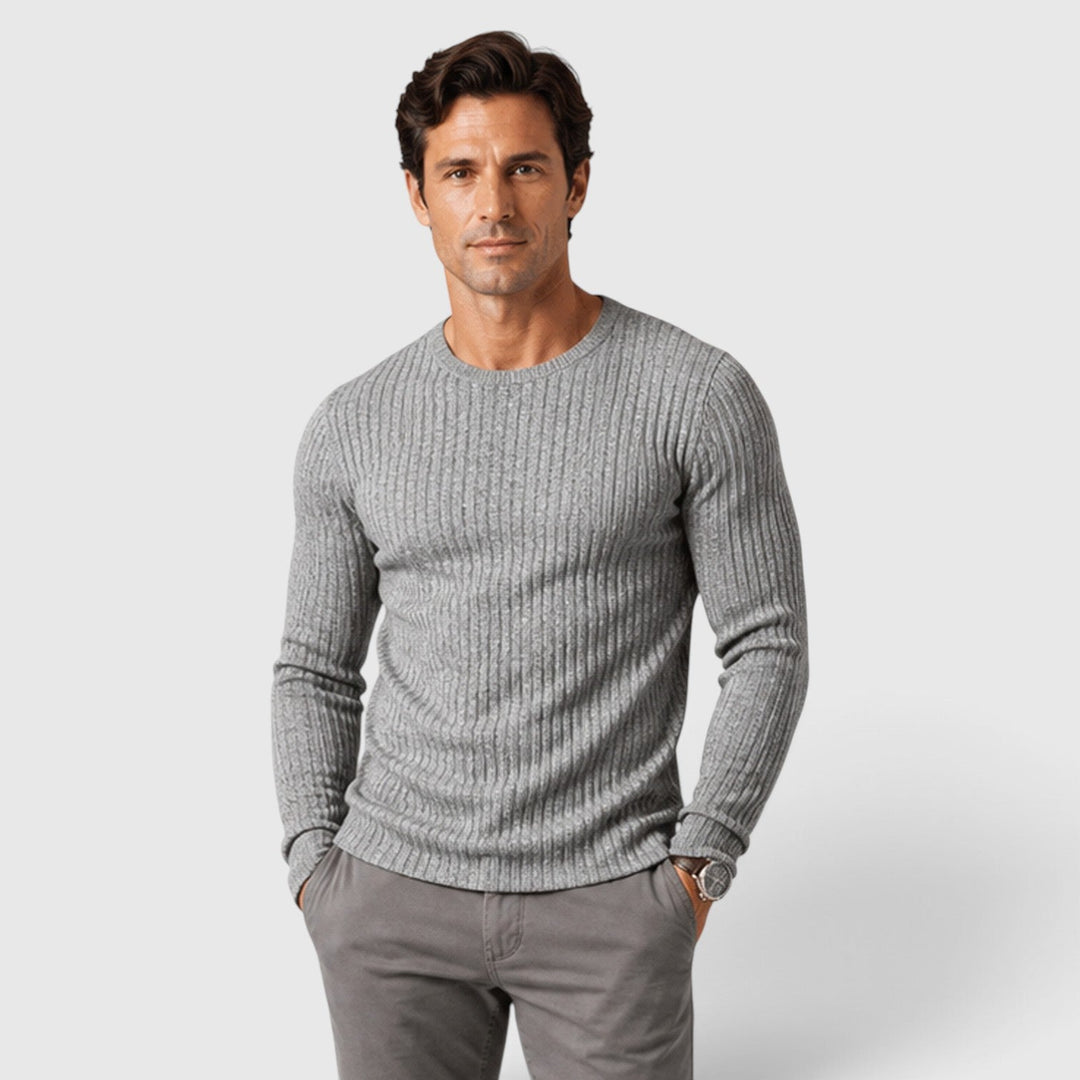 Bryce | Men's Rib Knit Crew Neck Sweater