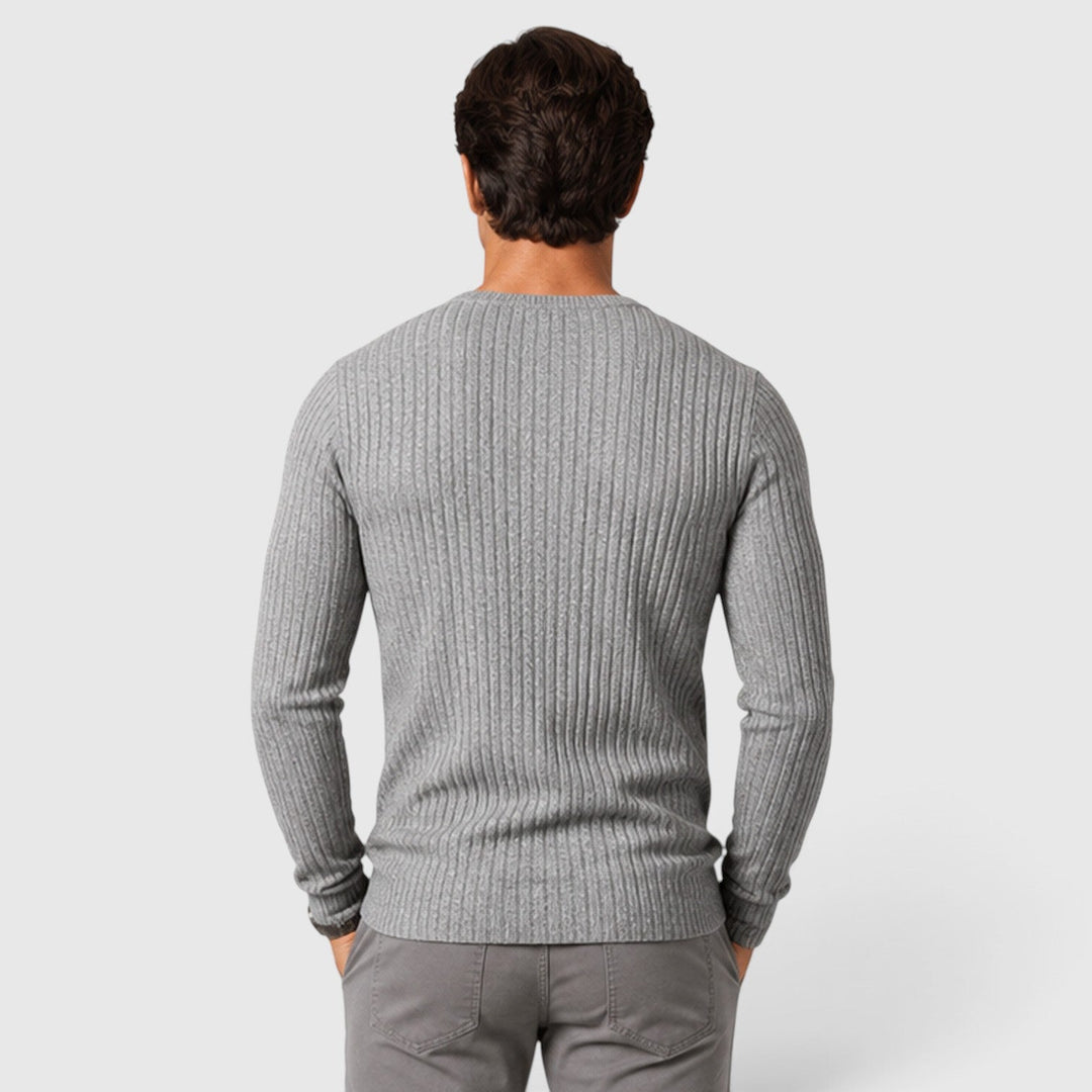 Bryce | Men's Rib Knit Crew Neck Sweater