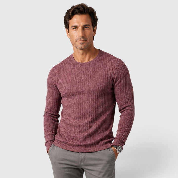 Bryce | Men's Rib Knit Crew Neck Sweater