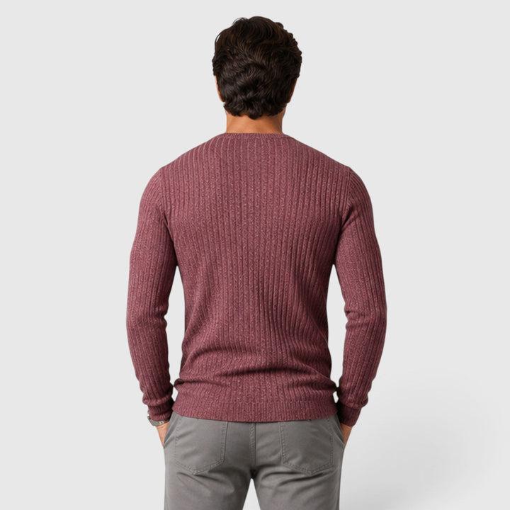 Bryce | Men's Rib Knit Crew Neck Sweater